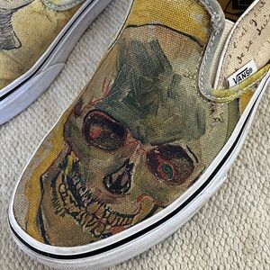 Van Gogh Museum Vans Slip-On canvas Sneakers Skull Art size 7 men’s 8.5 women’s
